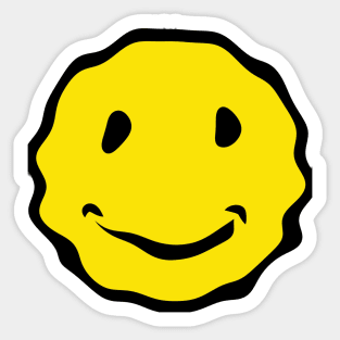 Distorted Smiley Face Sticker